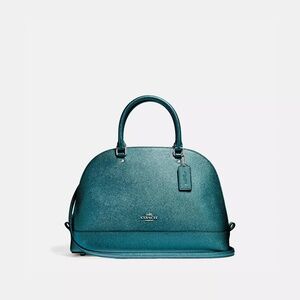 Coach Metallic Teal Sierra Satchel F22313